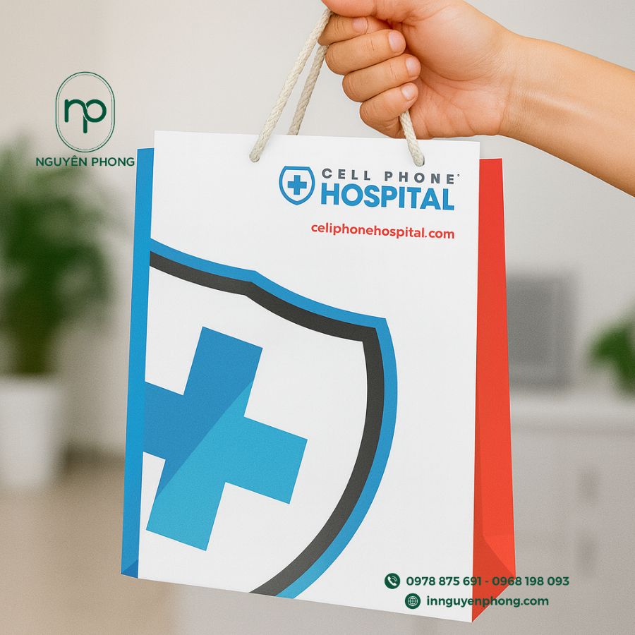 In túi giấy bệnh viện,phòng khám
